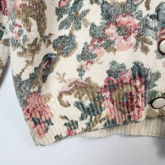 De Rotchild Sweater Womens‎ M VTG Silk Blend Cottagecore Fairycore Shoulder Pads - Picture 5 of 15